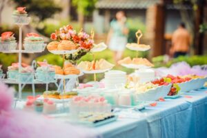 Photo by fuzhichao on Pexels -- food table; event